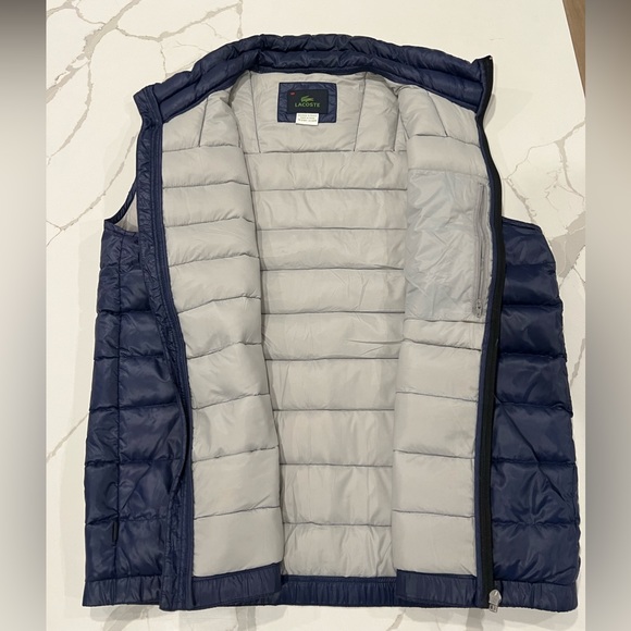 Lacoste Bubble Vest. Navy Blue. Size 58 (XL). Like NEW - Picture 3 of 5